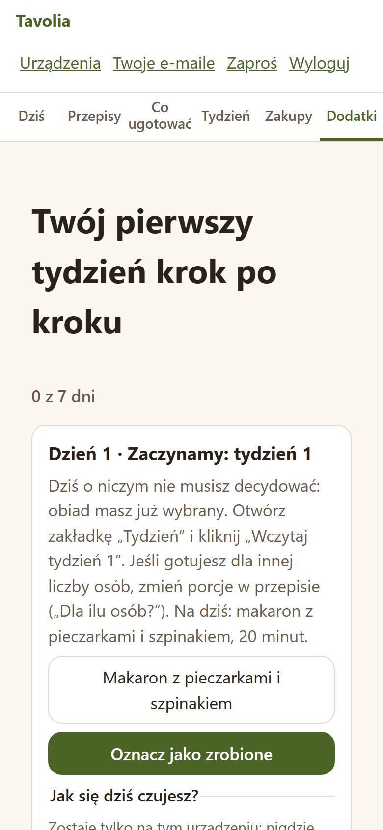 Pierwszy dzień tygodnia krok po kroku